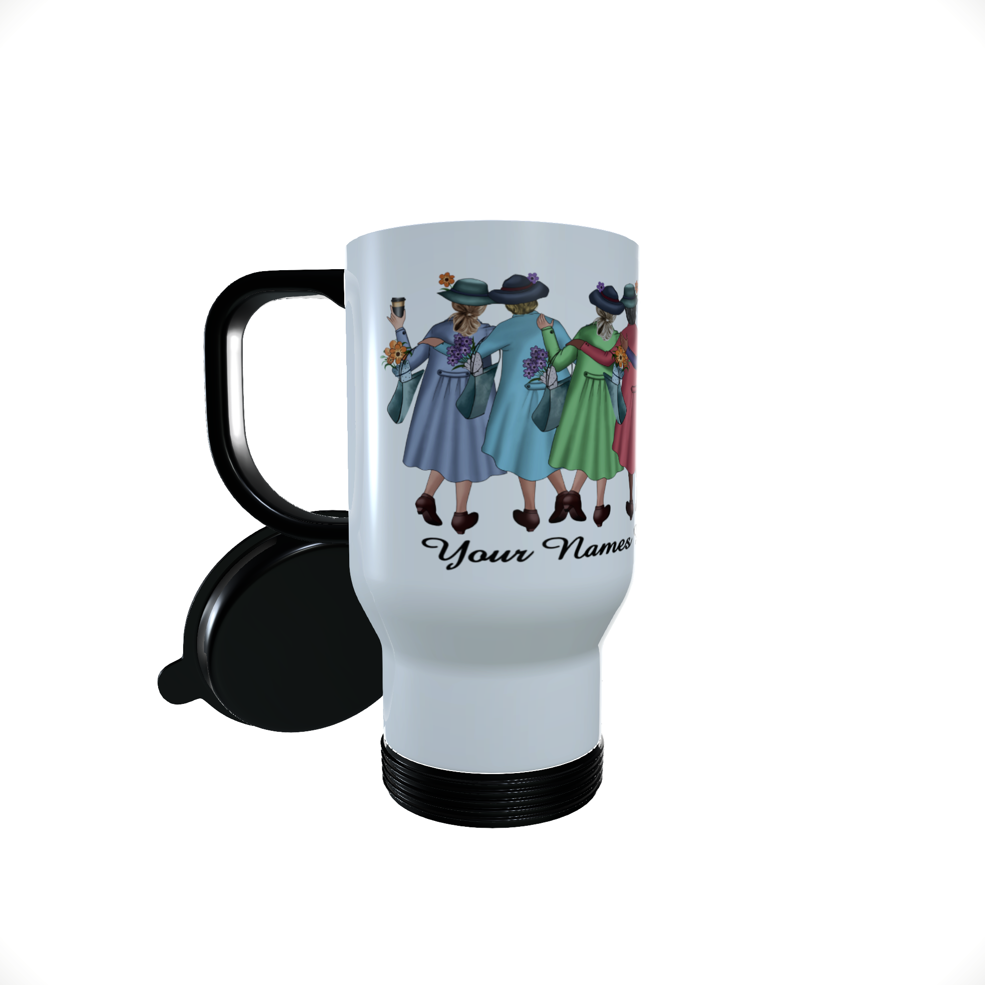 Best Friends Old Ladies Travel Mug, Gift for Best Friend